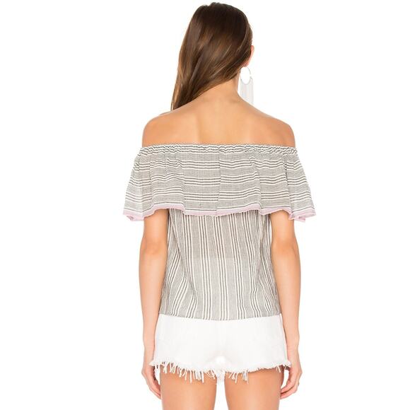 Bailey 44 Fetir‎ Off Shoulder Cotton Gauze Top in Gray Size Small - Picture 2 of 11